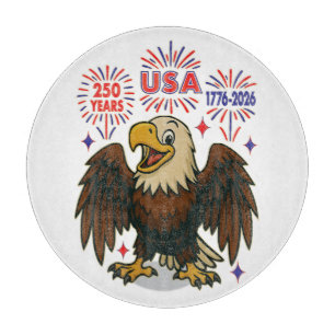 Planche À Découper Bald Eagle avec Fireworks - USA 250 ans 1776-2026