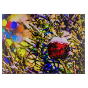 Planche À Découper Ball rouge Noël