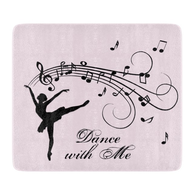 Planche À Découper Ballerine Danse avec moi Verre musical (Devant)