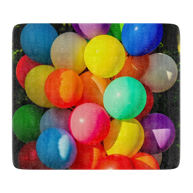 Planche À Découper Ballons de jouets colorés (Devant)