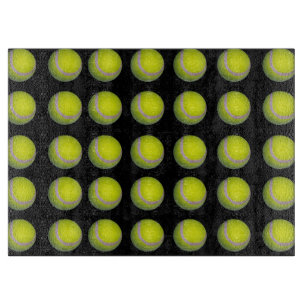 Planche À Découper Ballons De Tennis Jaune Et Noir Motif,