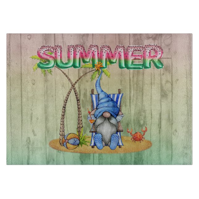 Planche À Découper Balloons À Huile De Pastèque Et Gnome De Plage Ave (Devant)