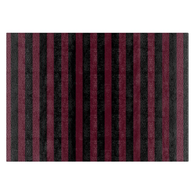 Planche À Découper Bande bordeaux et noire (Devant)