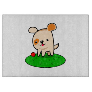 Planche À Découper Bande dessinée mignonne de chiot