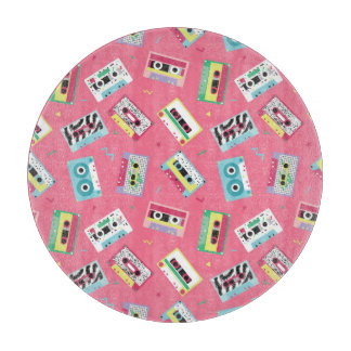 Planche À Découper Bandes audio rétro : Style des années 80.