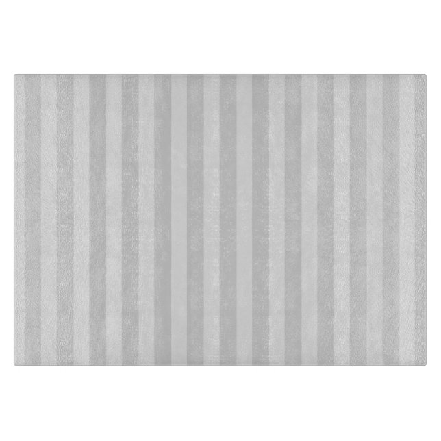Planche À Découper Bandes de bonbons gris clair et blanc (Devant)