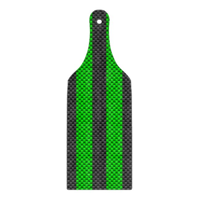 Planche À Découper Bandes de course Accent Green Carbon Fibre Style (Devant)