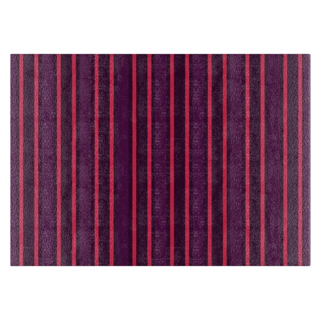 Planche À Découper Bandes de prunes et de bonbons rouges (Devant)