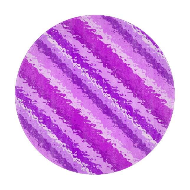 Planche À Découper Bandes de verre - nuances améthyste violet (Devant)