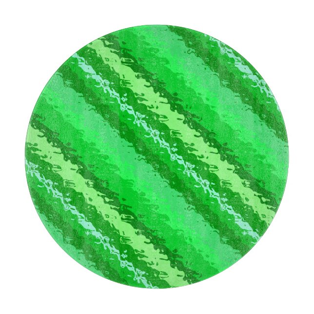 Planche À Découper Bandes de verre - tons vert émeraude (Devant)