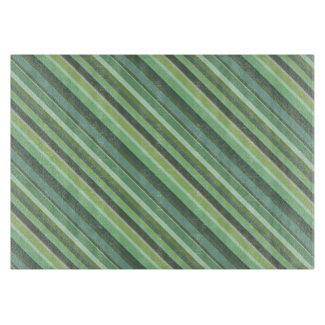 Planche À Découper Bandes diagonales vert olive (Devant)