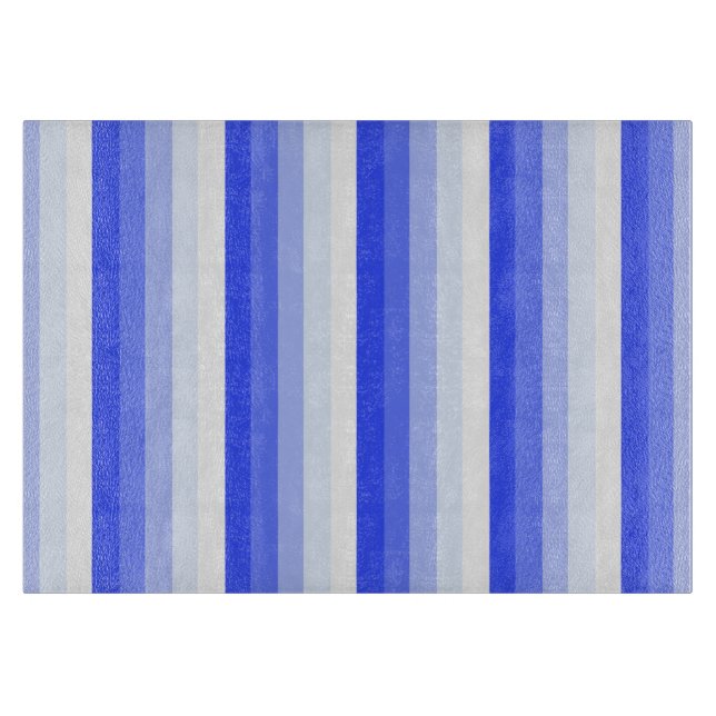 Planche À Découper Bandes d'ombre bleu royal (Devant)