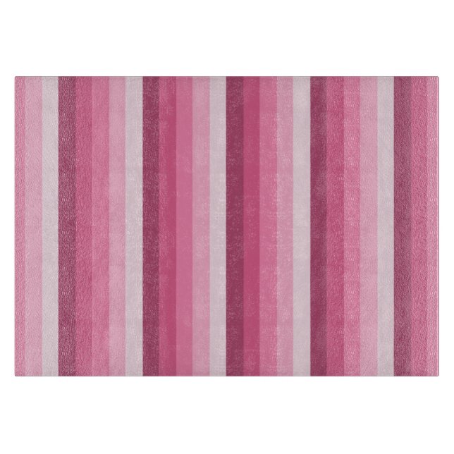 Planche À Découper Bandes d'ombre rose (Devant)