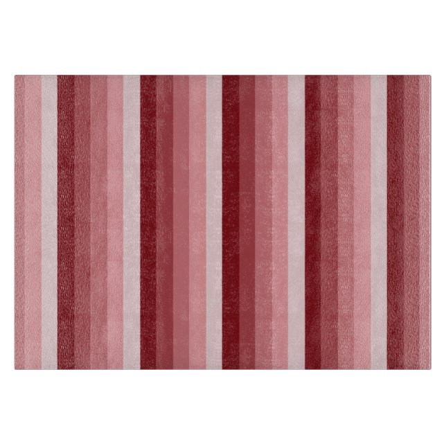 Planche À Découper Bandes d'ombre rouges (Devant)