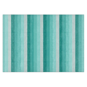 Planche À Découper Bandes d'ombre turquoise
