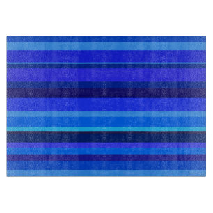 Planche À Découper Bandes horizontales bleues