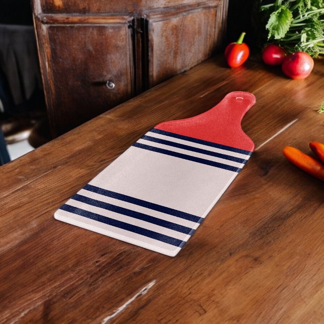 Planche À Découper Bandes rouges et noires (Chopping Board)