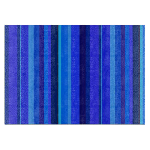 Planche À Découper Bandes verticales bleues