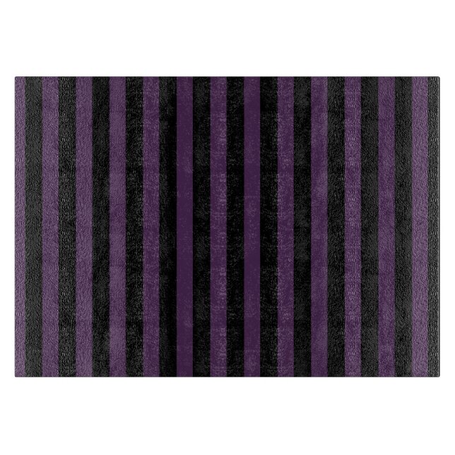 Planche À Découper Bandes violettes foncées et noires (Devant)