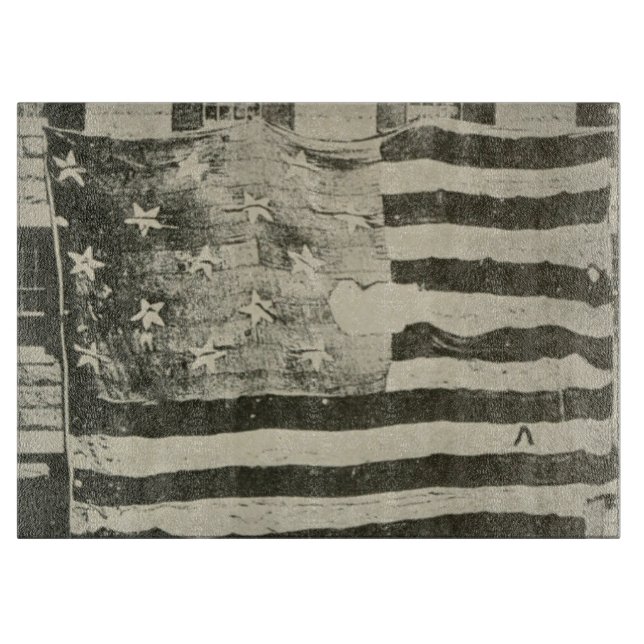 Planche À Découper Bannière étoilée : drapeau américain à l'écran (Devant)