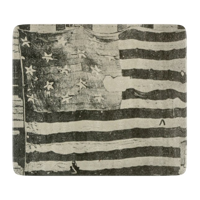 Planche À Découper Bannière étoilée : le drapeau américain en exposit (Devant)