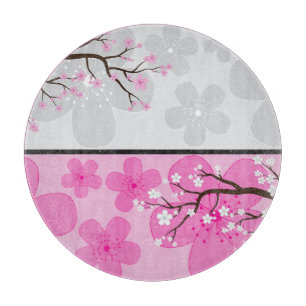 Planche À Découper Bannières de fleurs de cerisier