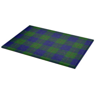 Planche À Découper Barclay tartan bleu vert plaid