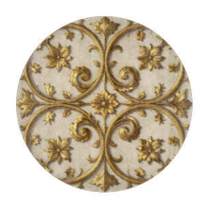 Planche À Découper Baroque Orné Filigrane Doré