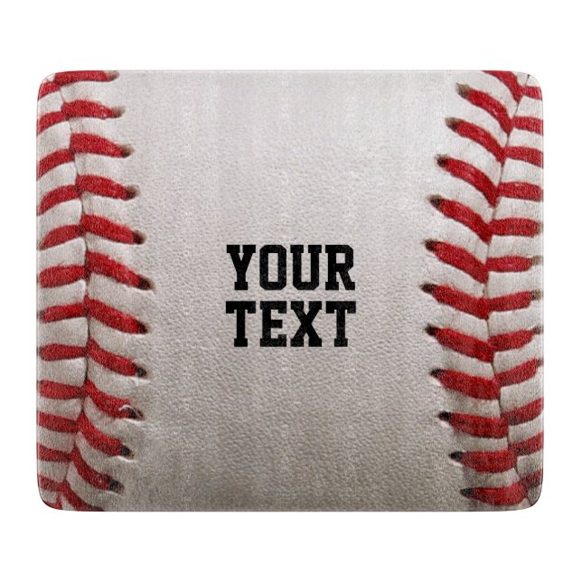 Planche À Découper Baseball Softball Couture Texte Personnalisé (Devant)