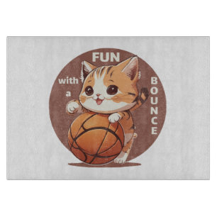Planche À Découper basket-ball chat
