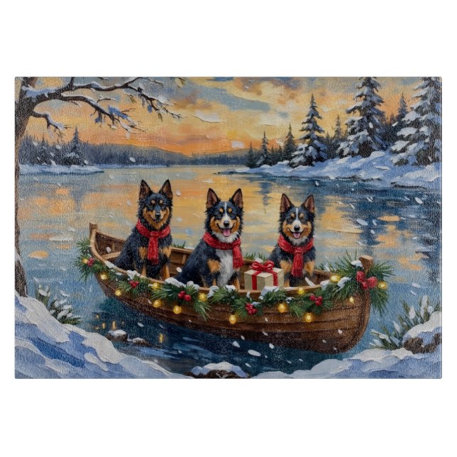 Planche À Découper Bateau de Noël de la Lappunde finnoise pour les Fê (Devant)