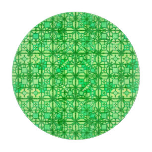 Planche À Découper Batik tribal - nuances de vert