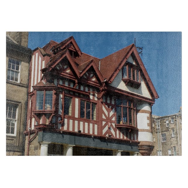 Planche À Découper Bâtiment en chêne Tudor, Edimbourg, Ecosse (Devant)