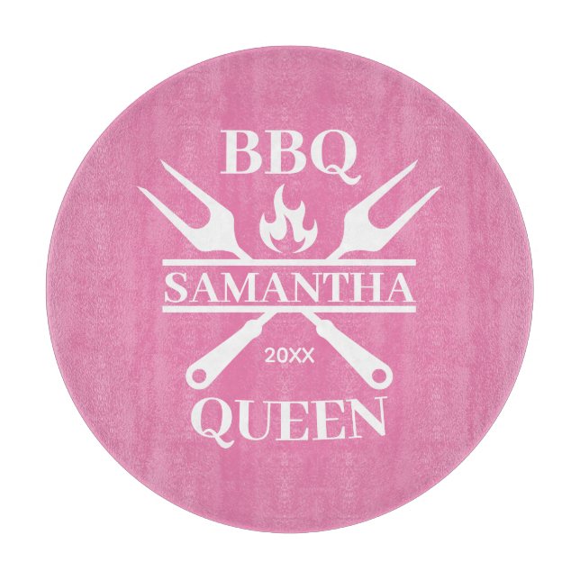Planche À Découper BBQ Funny Barbecue personnalisé Queen Apron Cuttin (Devant)