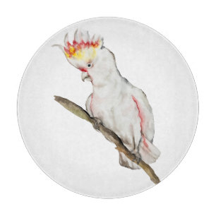 Planche À Découper Beau dessin à la main de perroquet de cockatoo aqu