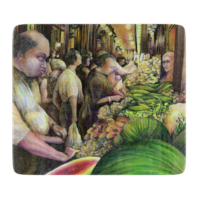 Planche À Découper Beaucoup d'hommes, beaucoup de melons, Budapest (Devant)