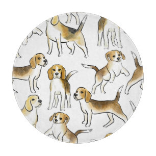 Planche À Découper Beauté beagle : Motif de chien aquarelle