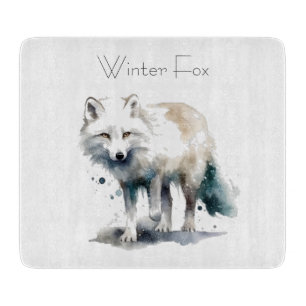 Planche À Découper Beauté de l'Arctique : Coutume de Fox d'hiver
