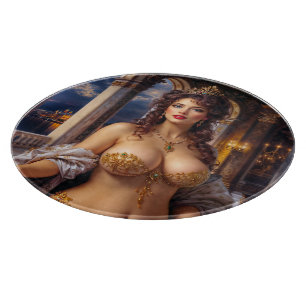 Planche À Découper Beauté Opulente Élégance Royale Portrait par Xzend