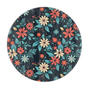 Planche À Découper Beaux motifs floraux de fleurs