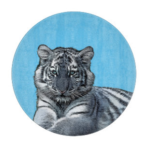 Planche À Découper bébé blanc tigre petit jungle safari animal art