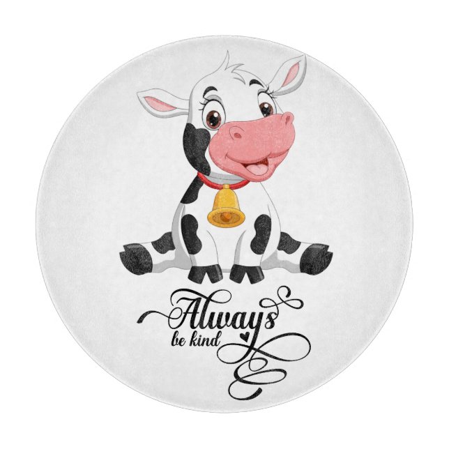 Planche À Découper Bébé vache toujours être gentil (Devant)