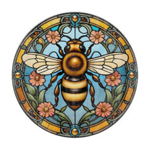 Planche À Découper Belle abeille en vitrail 