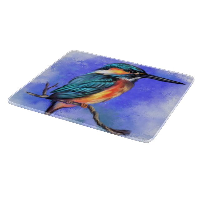 Planche À Découper Belle Commission de coupe d'oiseaux Kingfisher (Coin)