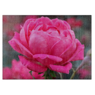 Planche À Découper Belle Fleur rose rose
