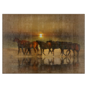 Planche À Découper Belle Horse et Plage Coupe Board