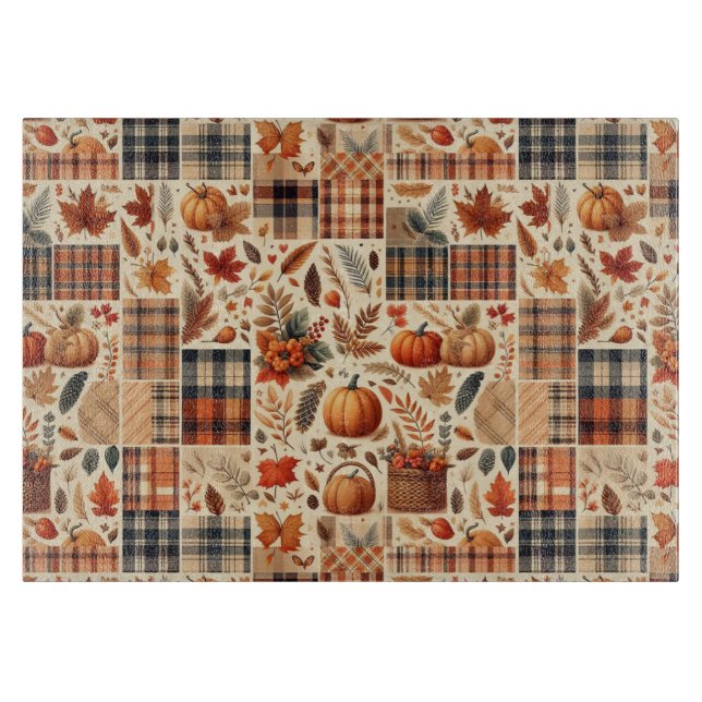 Planche À Découper Belle Plaid d'Automne (Devant)