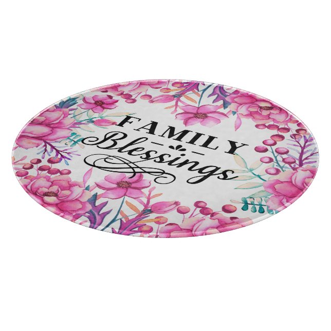 Planche À Découper Belles Florales/ Bénédictions Familiales (Coin)