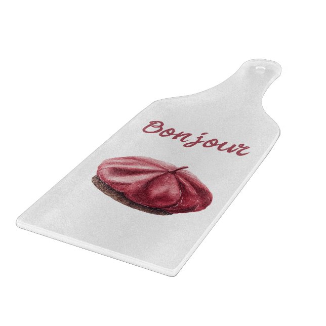 Planche À Découper Béret Rouge Bonjour (Coin)