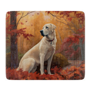 Planche À Découper Berger d'Anatolie en automne feuilles tombées insp